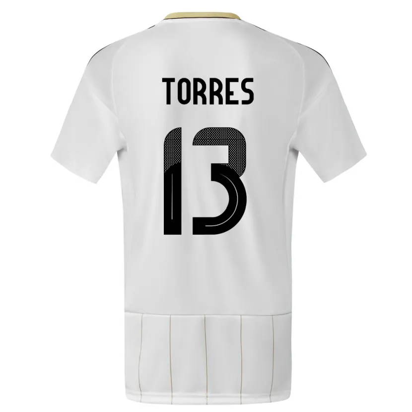 Danxen Heren Costa Rica Gerson Torres #13 Wit Uitshirt Uittenue 24-26 T-Shirt