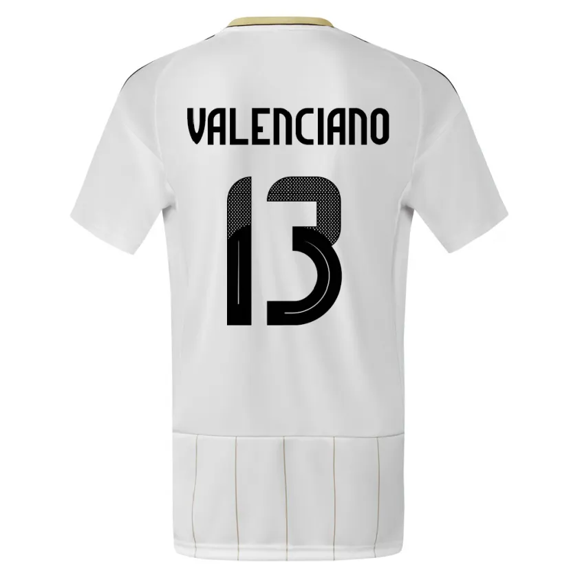 Danxen Heren Costa Rica Emilie Valenciano #13 Wit Uitshirt Uittenue 24-26 T-Shirt
