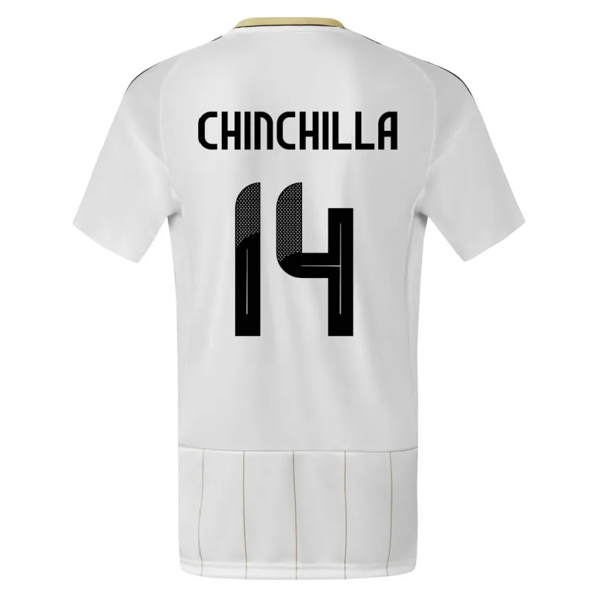 Danxen Heren Costa Rica Priscila Chinchilla #14 Wit Uitshirt Uittenue 24-26 T-Shirt
