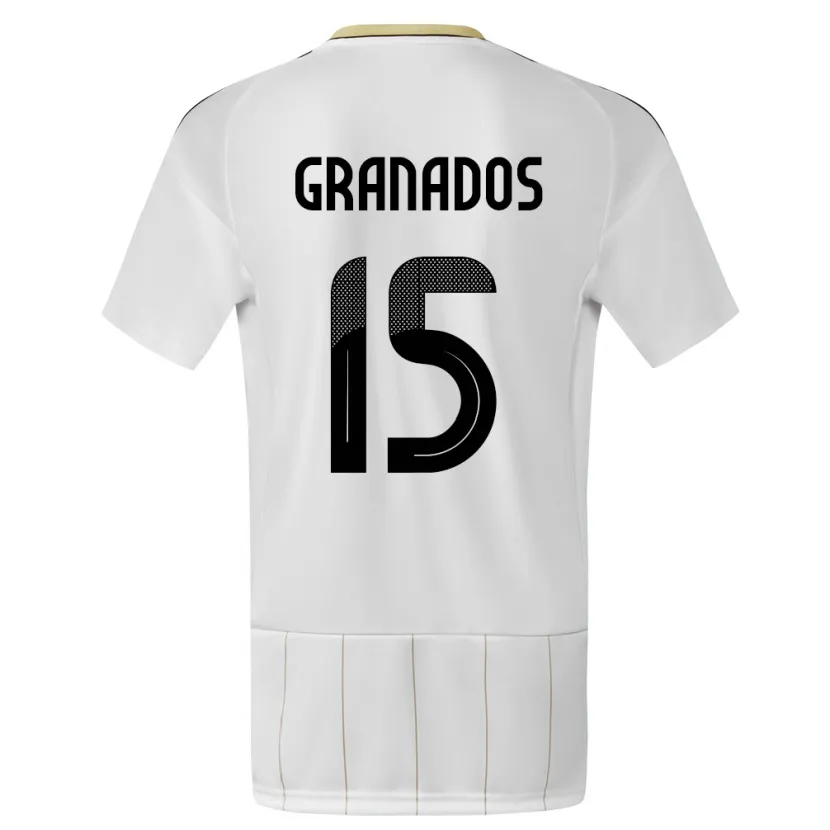 Danxen Heren Costa Rica Cristin Granados #15 Wit Uitshirt Uittenue 24-26 T-Shirt