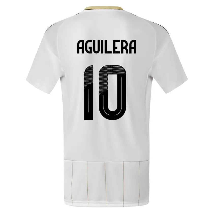 Danxen Heren Costa Rica Brandon Aguilera #10 Wit Uitshirt Uittenue 24-26 T-Shirt