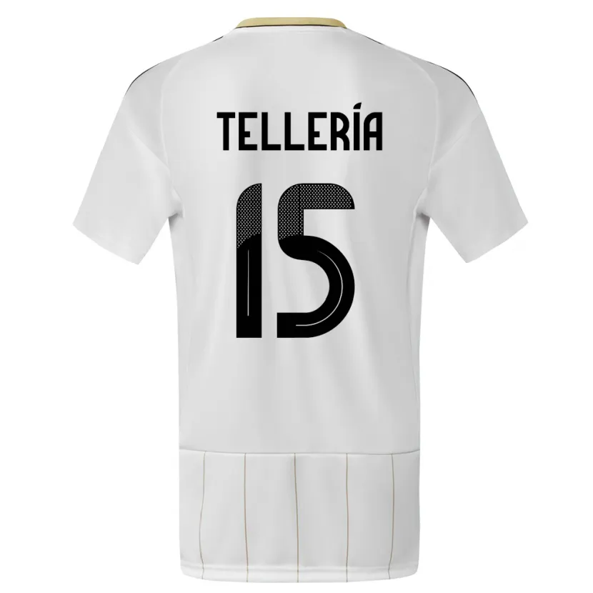 Danxen Heren Costa Rica Jostin Telleria #15 Wit Uitshirt Uittenue 24-26 T-Shirt