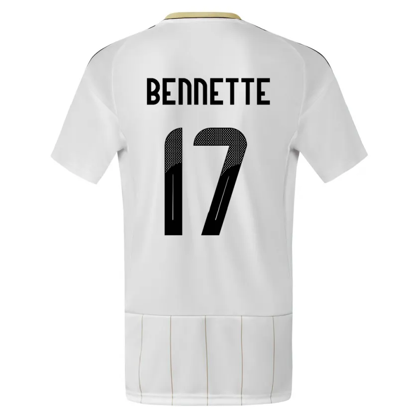 Danxen Heren Costa Rica Jewison Bennette #17 Wit Uitshirt Uittenue 24-26 T-Shirt