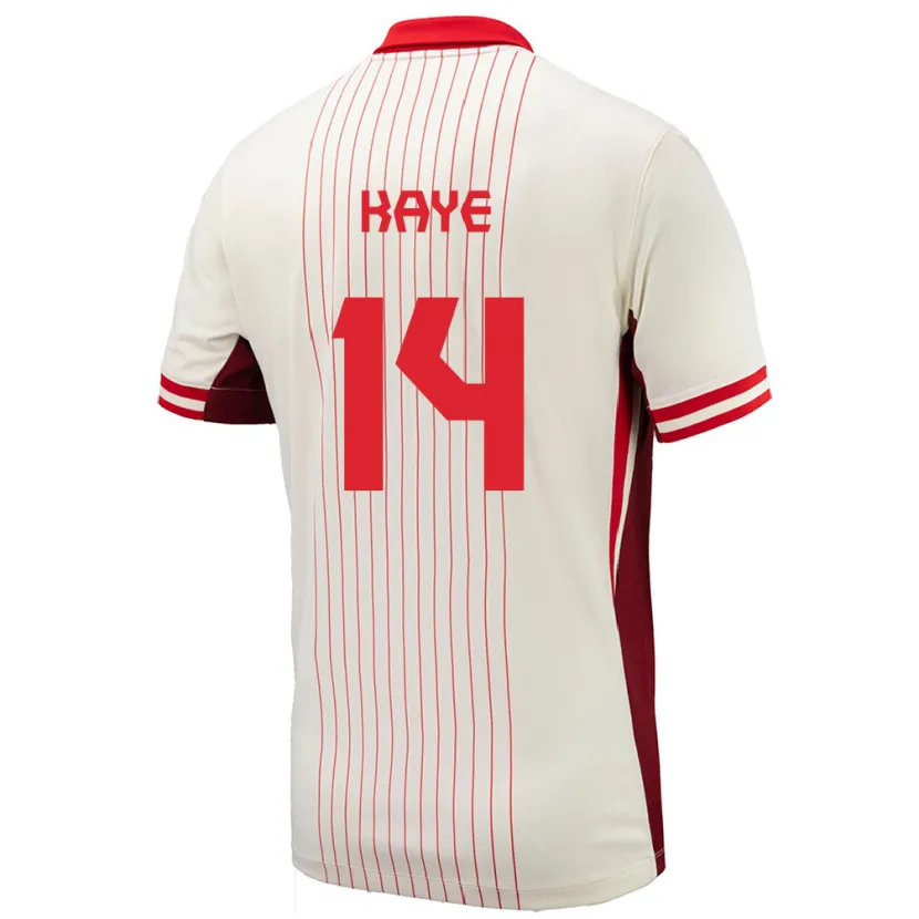 Danxen Heren Canada Mark-Anthony Kaye #14 Wit Uitshirt Uittenue 24-26 T-Shirt