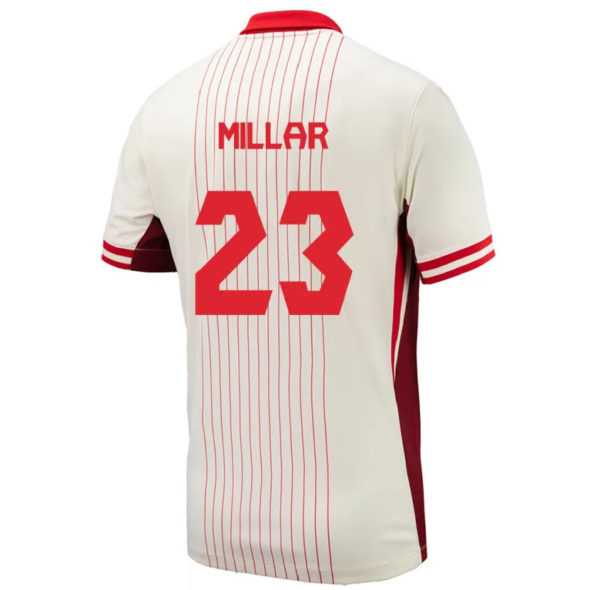 Danxen Heren Canada Liam Millar #23 Wit Uitshirt Uittenue 24-26 T-Shirt
