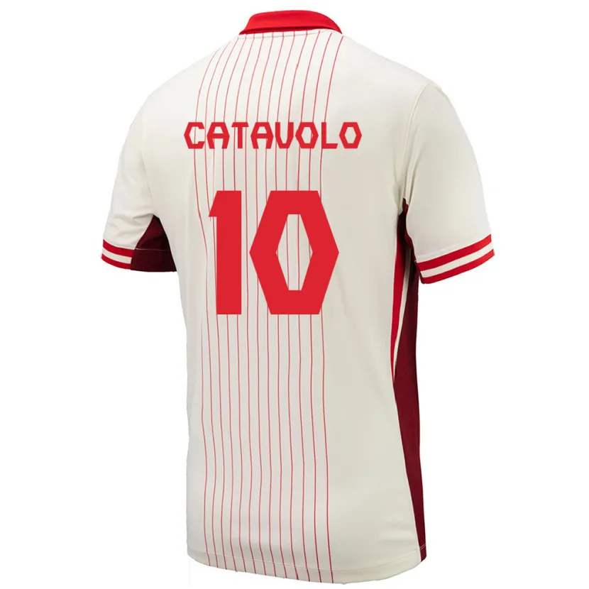 Danxen Heren Canada Matthew Catavolo #10 Wit Uitshirt Uittenue 24-26 T-Shirt