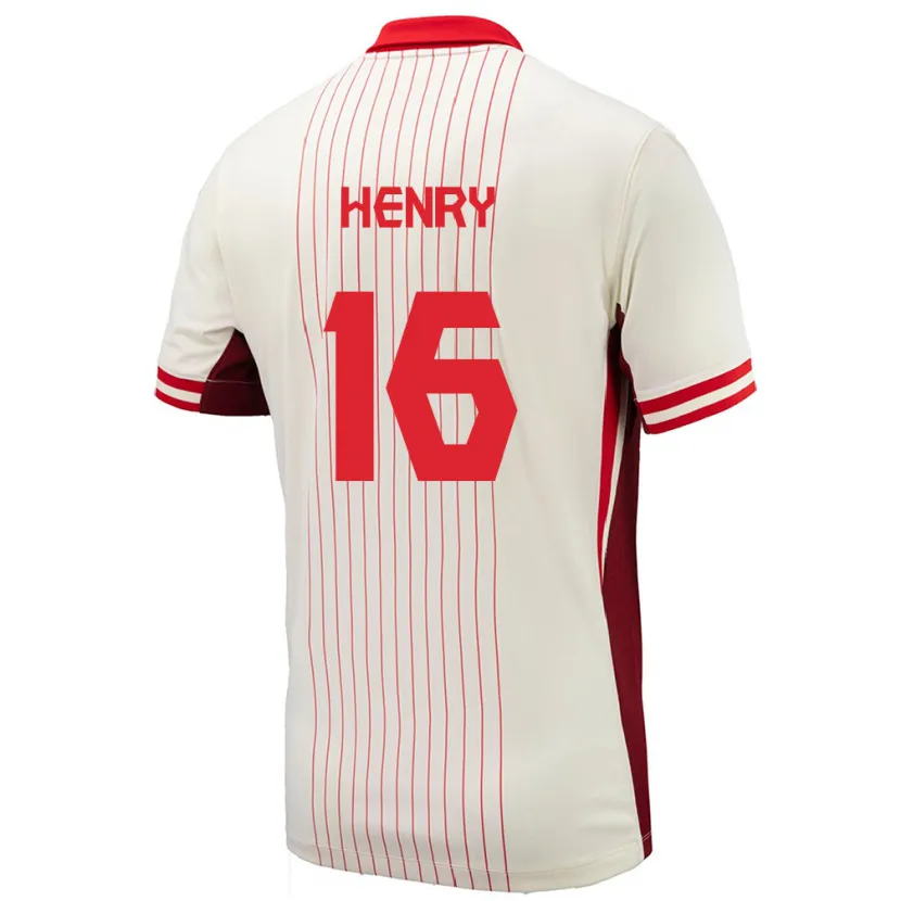 Danxen Heren Canada Maël Henry #16 Wit Uitshirt Uittenue 24-26 T-Shirt