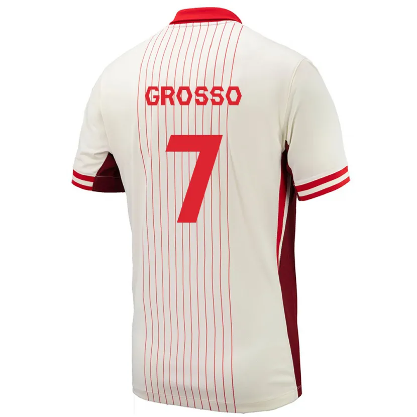 Danxen Heren Canada Julia Grosso #7 Wit Uitshirt Uittenue 24-26 T-Shirt