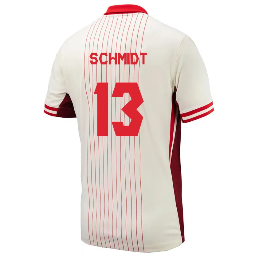 Danxen Heren Canada Sophie Schmidt #13 Wit Uitshirt Uittenue 24-26 T-Shirt