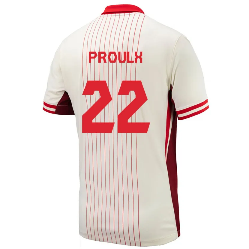 Danxen Heren Canada Lysianne Proulx #22 Wit Uitshirt Uittenue 24-26 T-Shirt