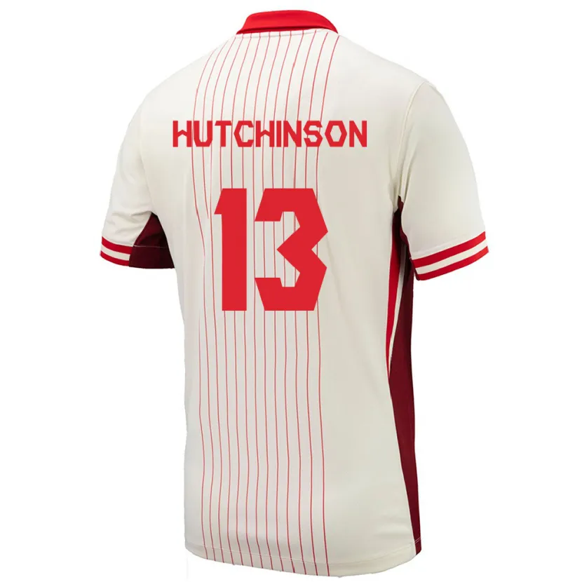 Danxen Heren Canada Atiba Hutchinson #13 Wit Uitshirt Uittenue 24-26 T-Shirt