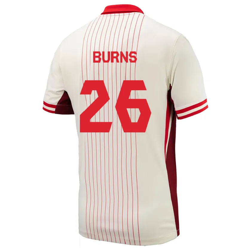 Danxen Heren Canada Zoe Burns #26 Wit Uitshirt Uittenue 24-26 T-Shirt