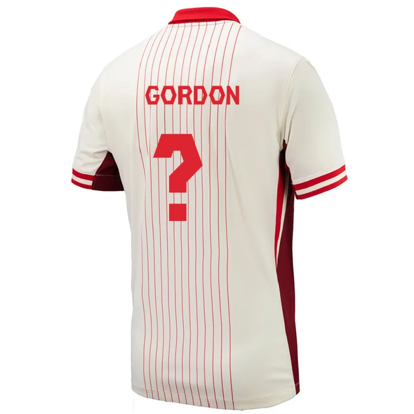 Danxen Heren Canada Joshua Gordon #0 Wit Uitshirt Uittenue 24-26 T-Shirt