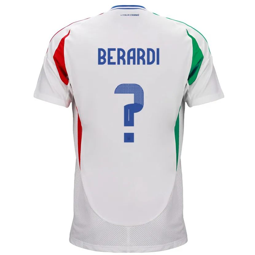 Danxen Heren Italië Domenico Berardi #0 Wit Uitshirt Uittenue 24-26 T-Shirt