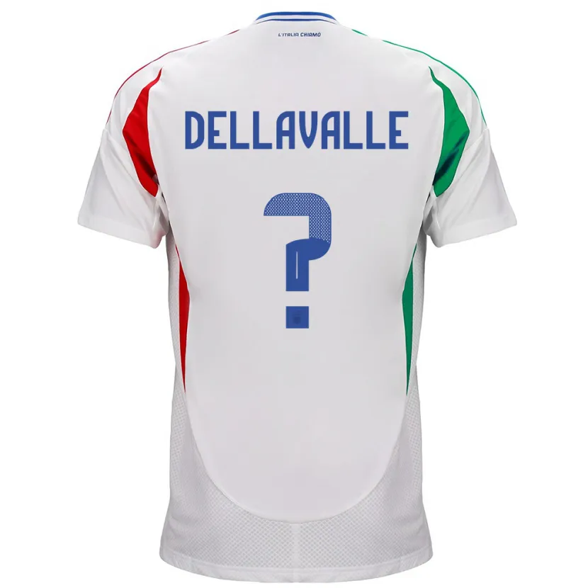 Danxen Heren Italië Alessandro Dellavalle #0 Wit Uitshirt Uittenue 24-26 T-Shirt