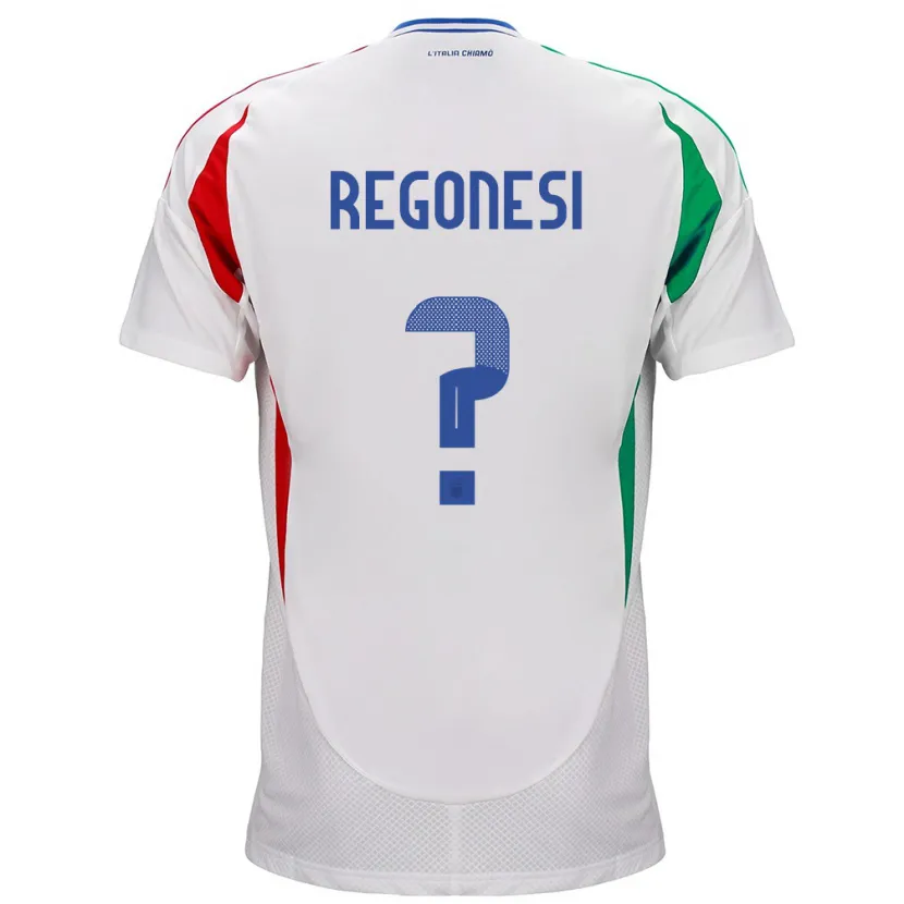 Danxen Heren Italië Iacopo Regonesi #0 Wit Uitshirt Uittenue 24-26 T-Shirt