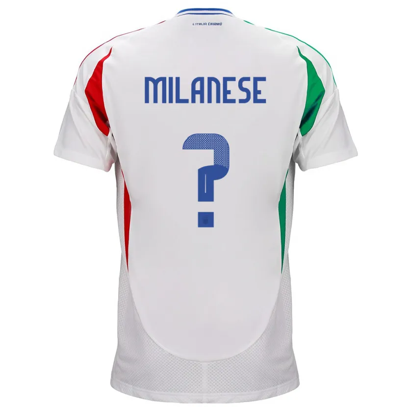 Danxen Heren Italië Tommaso Milanese #0 Wit Uitshirt Uittenue 24-26 T-Shirt