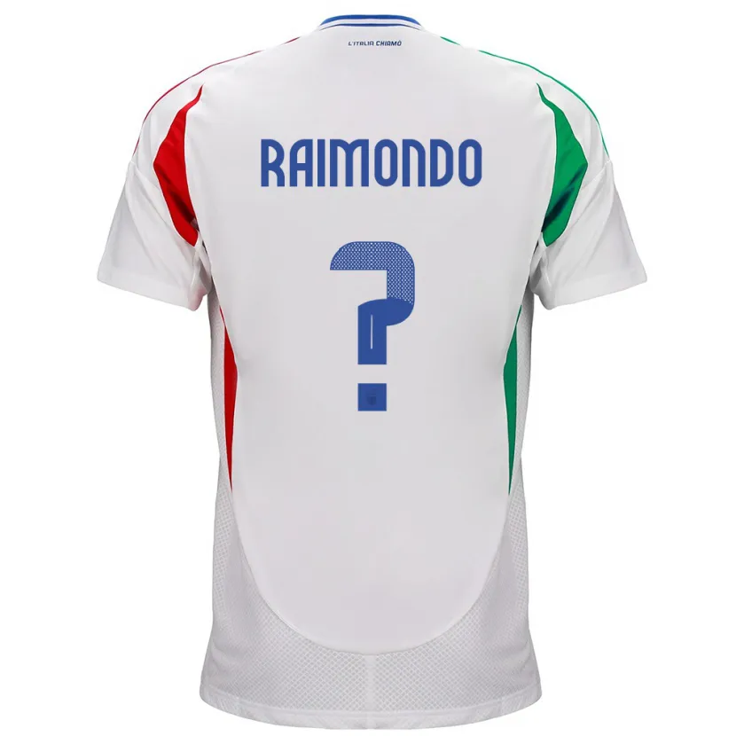 Danxen Heren Italië Antonio Raimondo #0 Wit Uitshirt Uittenue 24-26 T-Shirt