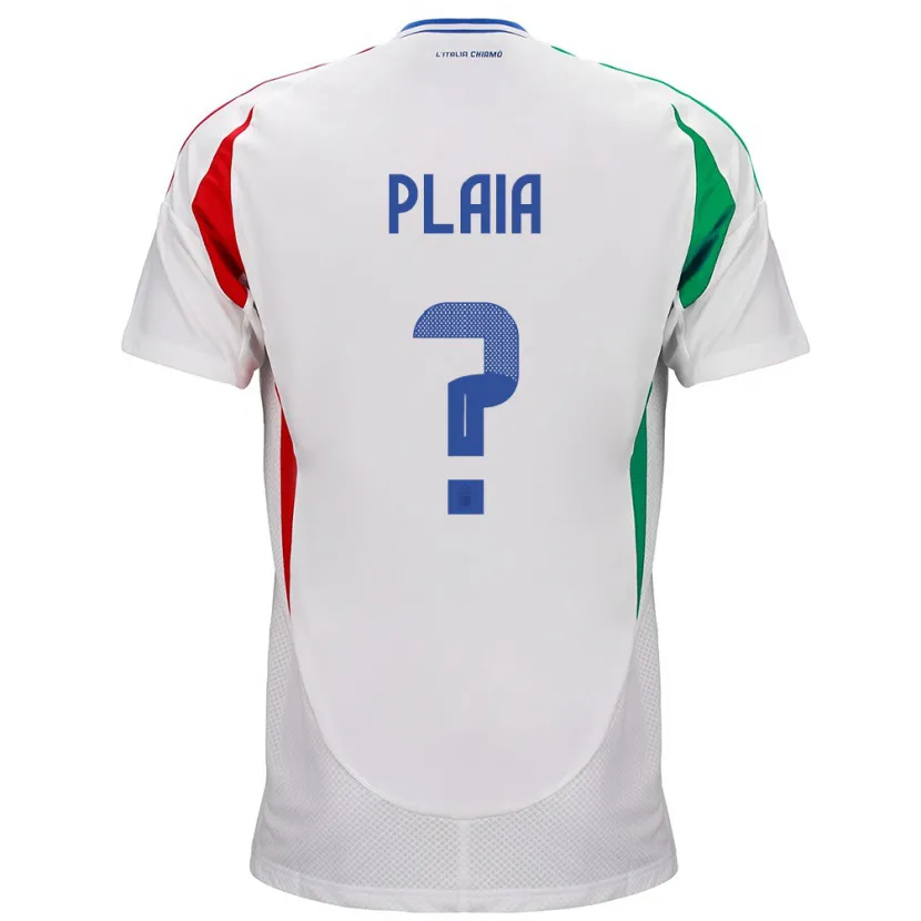 Danxen Heren Italië Matteo Plaia #0 Wit Uitshirt Uittenue 24-26 T-Shirt