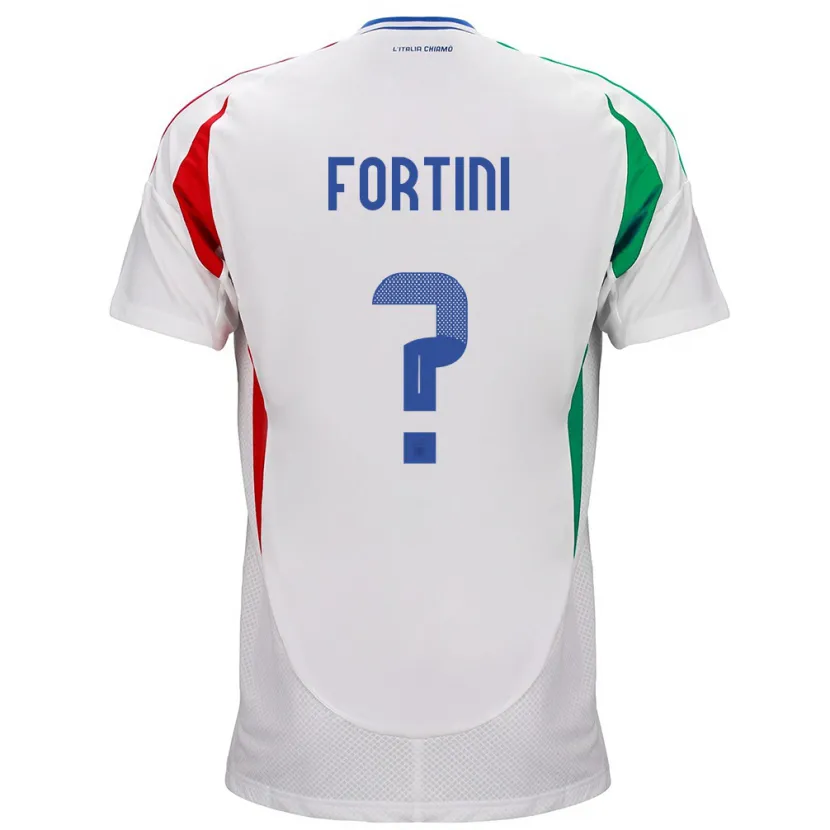 Danxen Heren Italië Niccolò Fortini #0 Wit Uitshirt Uittenue 24-26 T-Shirt