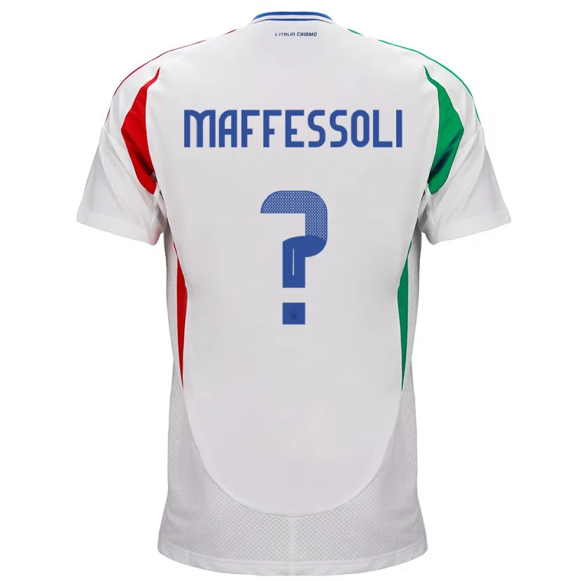 Danxen Heren Italië Manuel Maffessoli #0 Wit Uitshirt Uittenue 24-26 T-Shirt