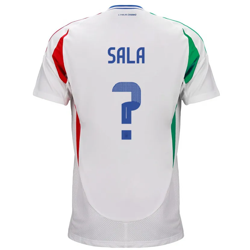Danxen Heren Italië Emanuele Sala #0 Wit Uitshirt Uittenue 24-26 T-Shirt