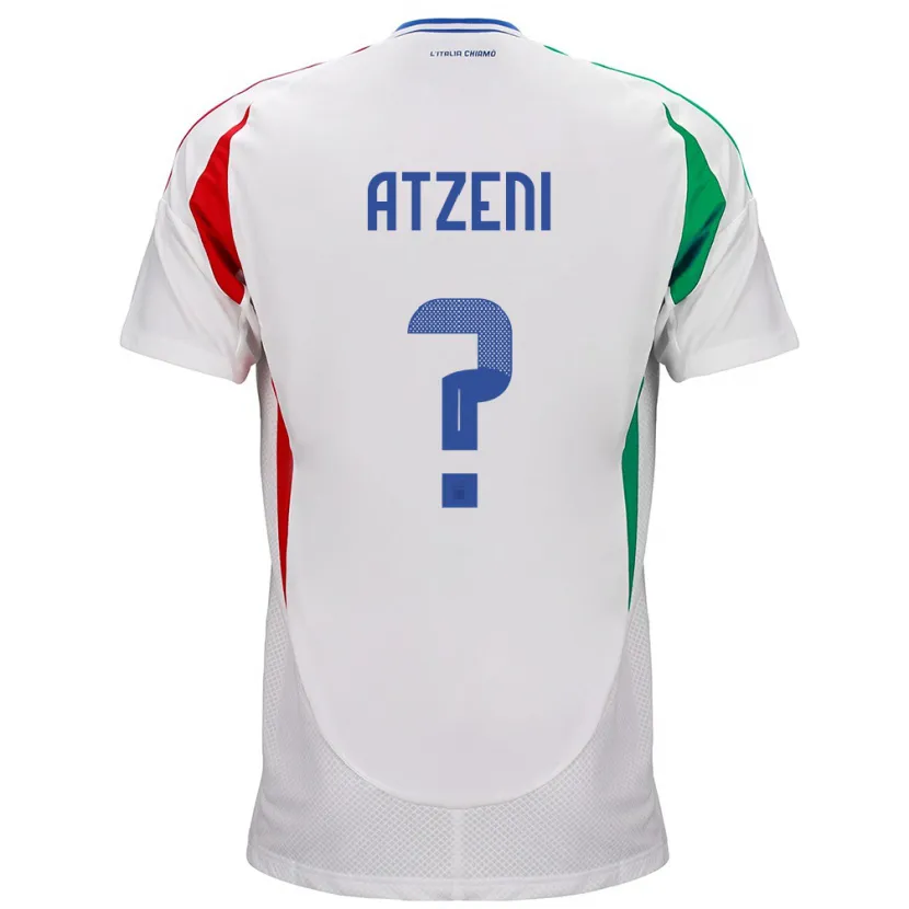 Danxen Heren Italië Davide Atzeni #0 Wit Uitshirt Uittenue 24-26 T-Shirt