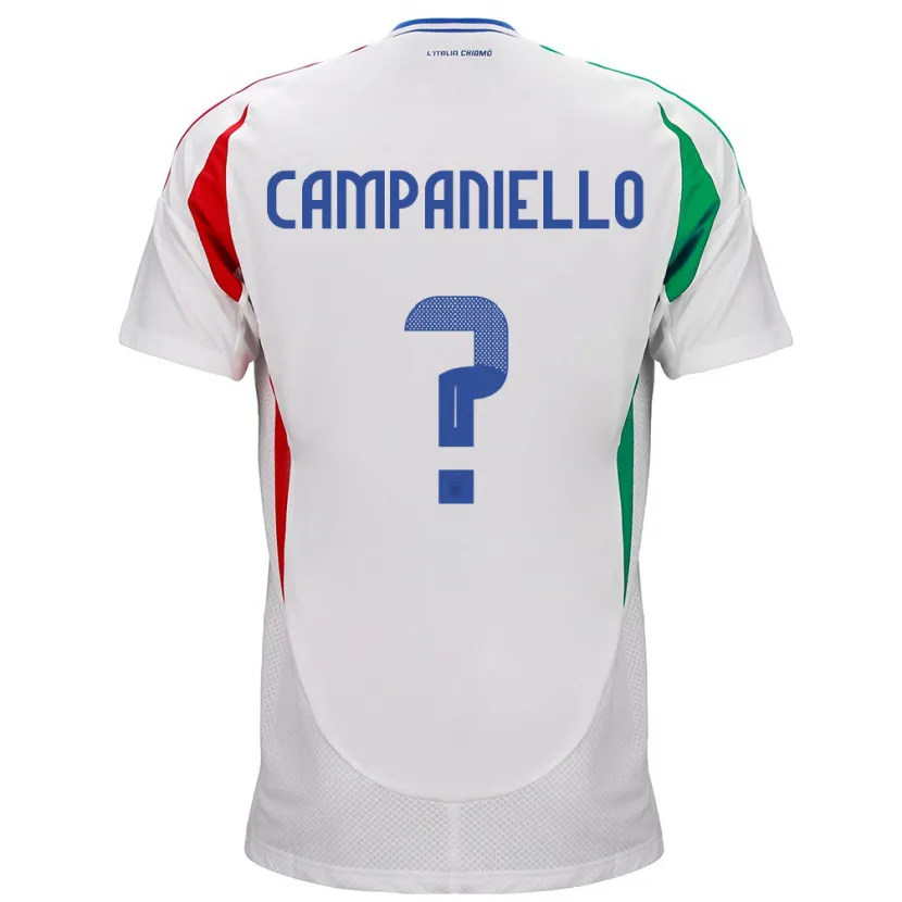 Danxen Heren Italië Thomas Campaniello #0 Wit Uitshirt Uittenue 24-26 T-Shirt
