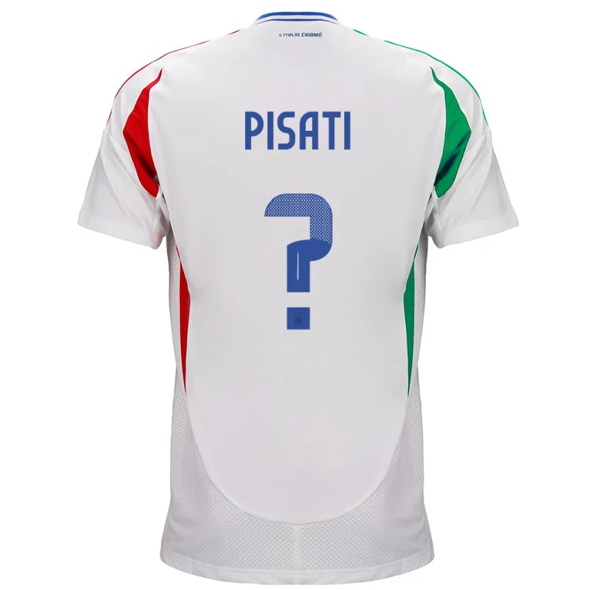 Danxen Heren Italië Samuele Pisati #0 Wit Uitshirt Uittenue 24-26 T-Shirt