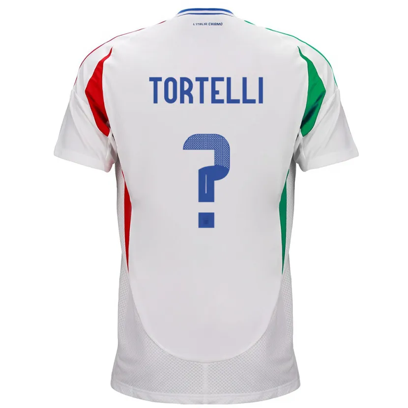 Danxen Heren Italië Alice Tortelli #0 Wit Uitshirt Uittenue 24-26 T-Shirt