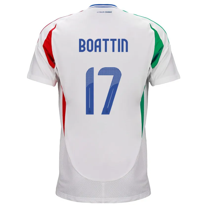Danxen Heren Italië Lisa Boattin #17 Wit Uitshirt Uittenue 24-26 T-Shirt