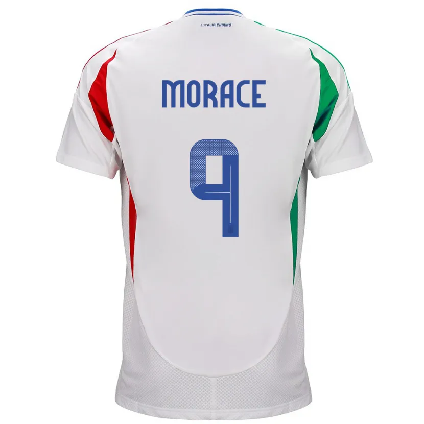 Danxen Heren Italië Carolina Morace #9 Wit Uitshirt Uittenue 24-26 T-Shirt