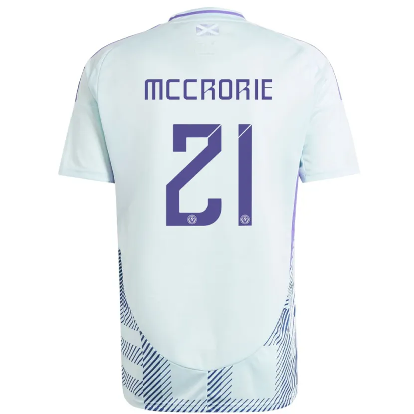 Danxen Heren Schotland Robby Mccrorie #21 Licht Mintblauw Uitshirt Uittenue 24-26 T-Shirt