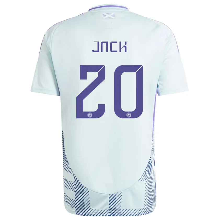 Danxen Heren Schotland Ryan Jack #20 Licht Mintblauw Uitshirt Uittenue 24-26 T-Shirt