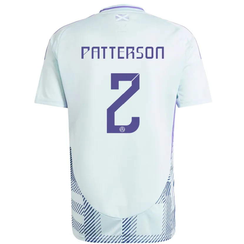 Danxen Heren Schotland Nathan Patterson #2 Licht Mintblauw Uitshirt Uittenue 24-26 T-Shirt