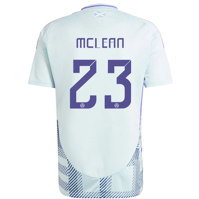 Danxen Heren Schotland Kenny Mclean #23 Licht Mintblauw Uitshirt Uittenue 24-26 T-Shirt