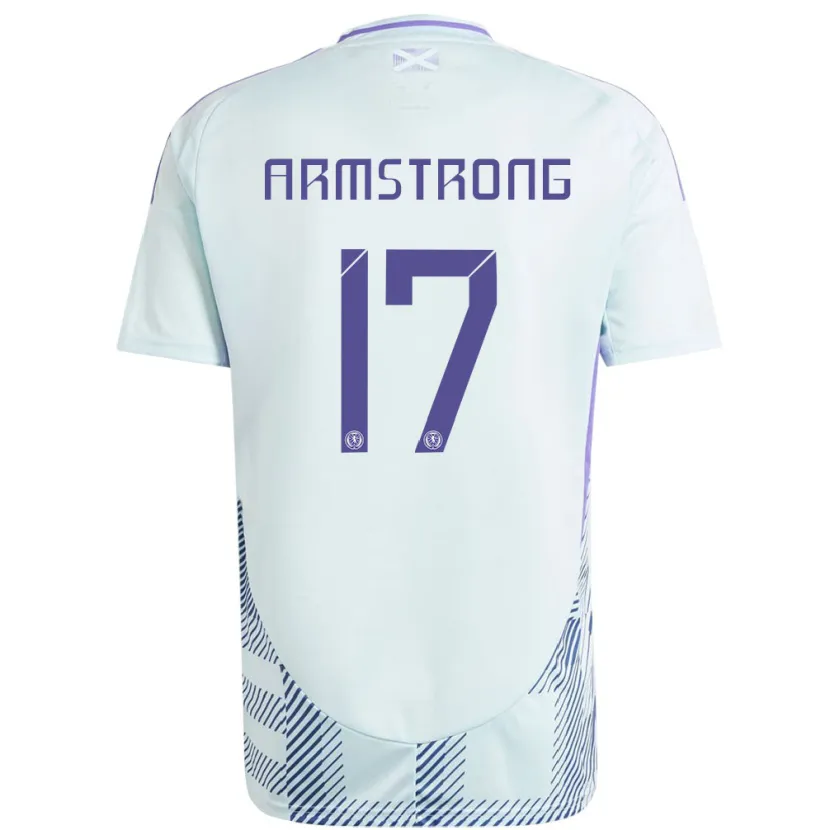 Danxen Heren Schotland Stuart Armstrong #17 Licht Mintblauw Uitshirt Uittenue 24-26 T-Shirt
