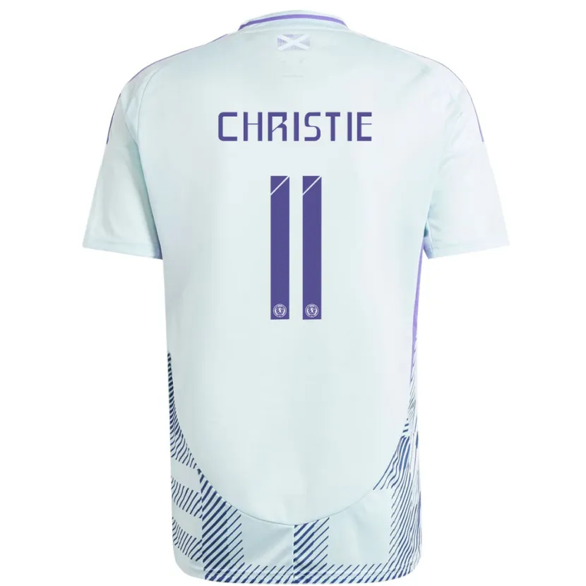 Danxen Heren Schotland Ryan Christie #11 Licht Mintblauw Uitshirt Uittenue 24-26 T-Shirt