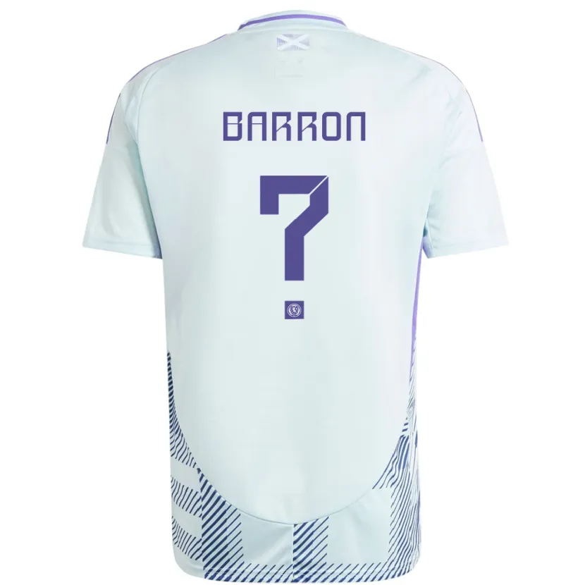 Danxen Heren Schotland Connor Barron #0 Licht Mintblauw Uitshirt Uittenue 24-26 T-Shirt