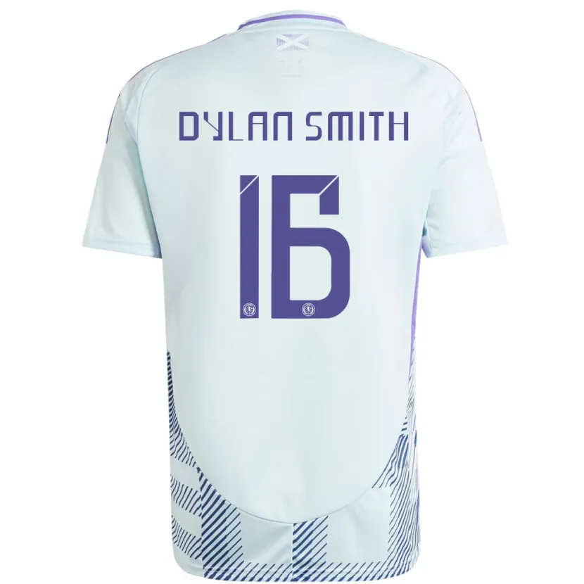 Danxen Heren Schotland Dylan Smith #16 Licht Mintblauw Uitshirt Uittenue 24-26 T-Shirt