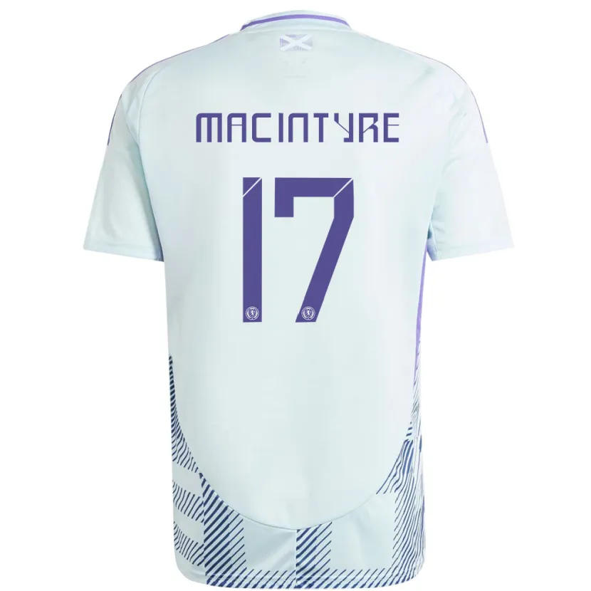 Danxen Heren Schotland Jacob Macintyre #17 Licht Mintblauw Uitshirt Uittenue 24-26 T-Shirt