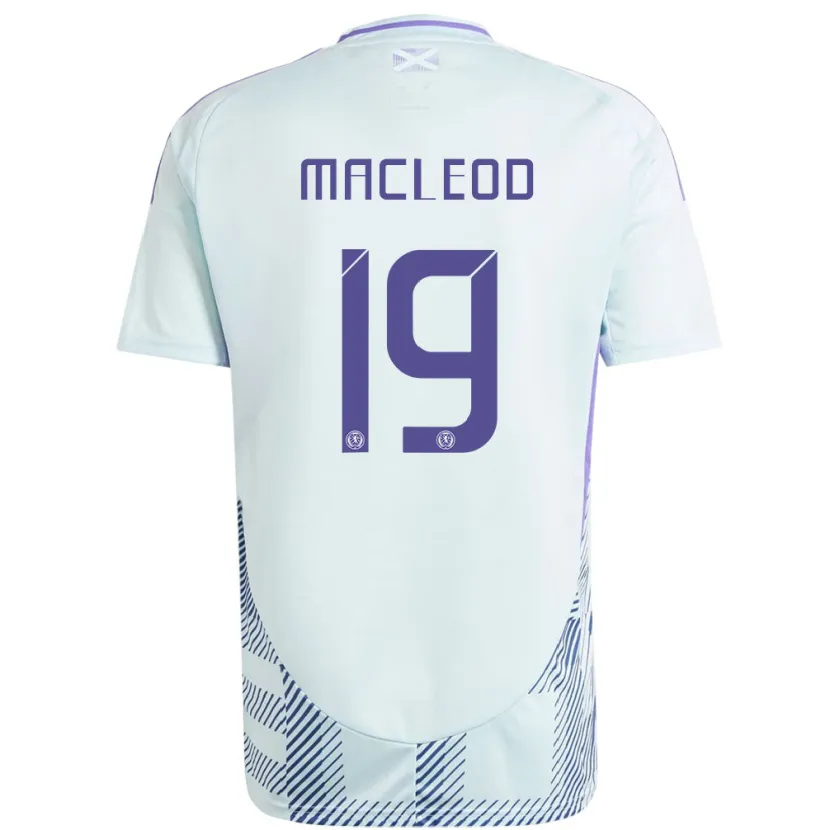 Danxen Heren Schotland Rory Macleod #19 Licht Mintblauw Uitshirt Uittenue 24-26 T-Shirt