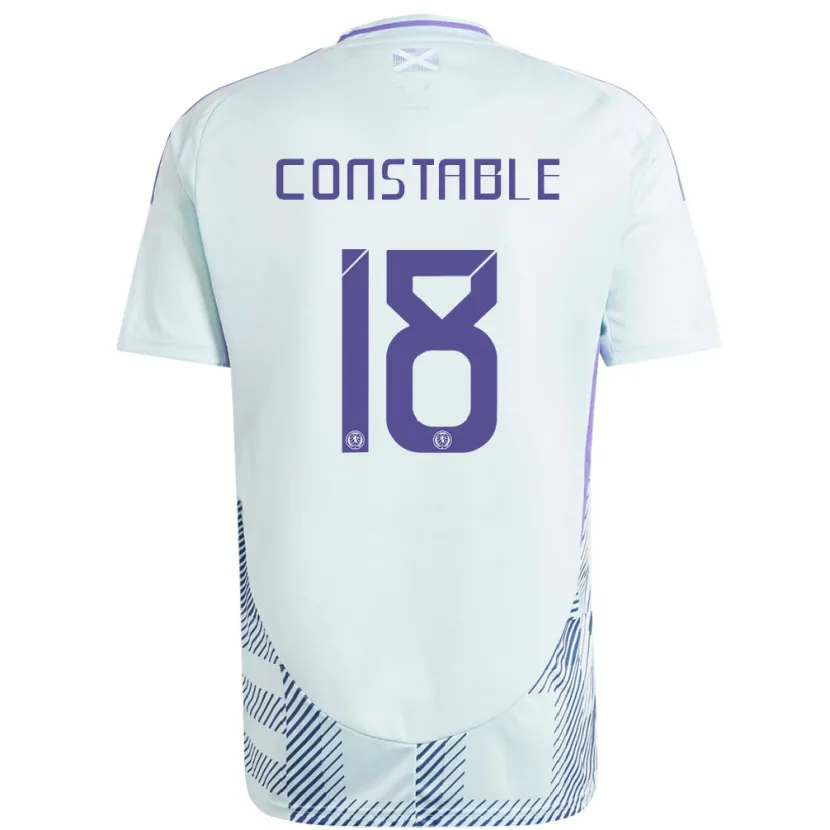 Danxen Heren Schotland Scott Constable #18 Licht Mintblauw Uitshirt Uittenue 24-26 T-Shirt