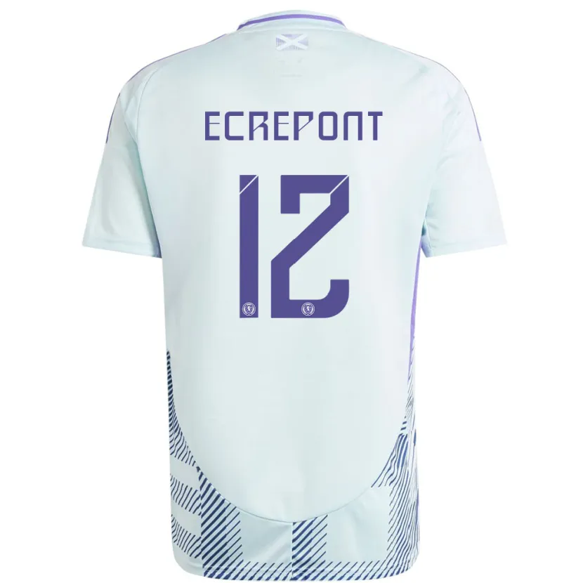 Danxen Heren Schotland Oliver Ecrepont #12 Licht Mintblauw Uitshirt Uittenue 24-26 T-Shirt