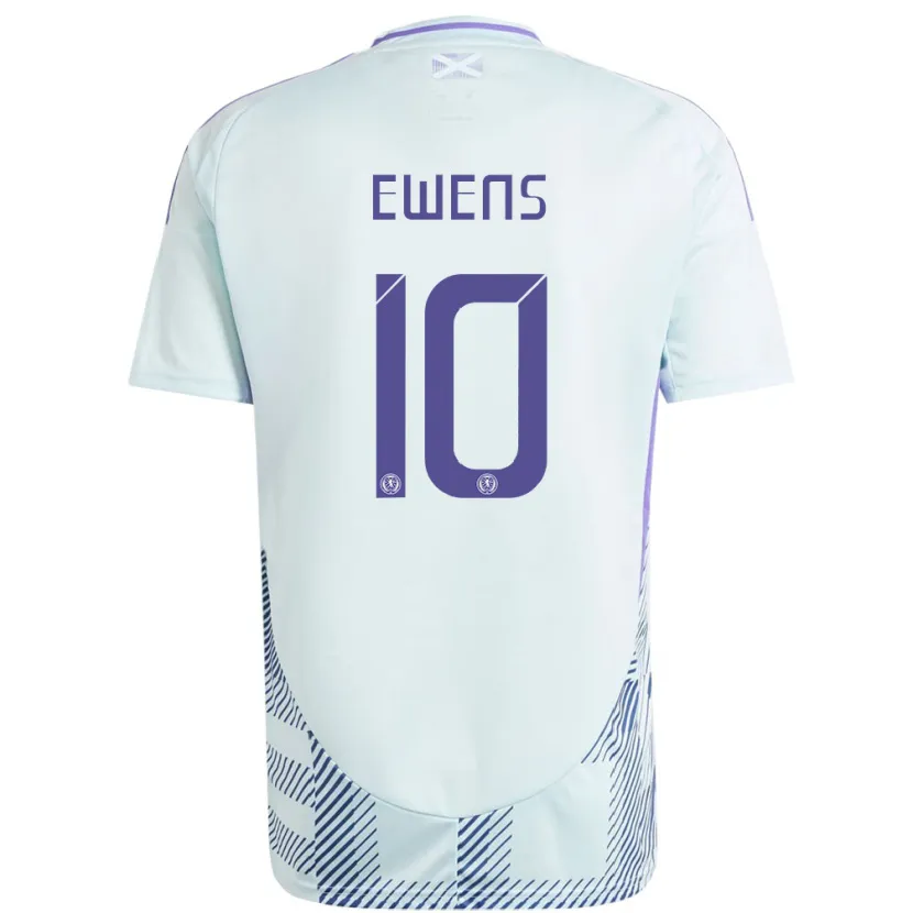 Danxen Heren Schotland Sarah Ewens #10 Licht Mintblauw Uitshirt Uittenue 24-26 T-Shirt