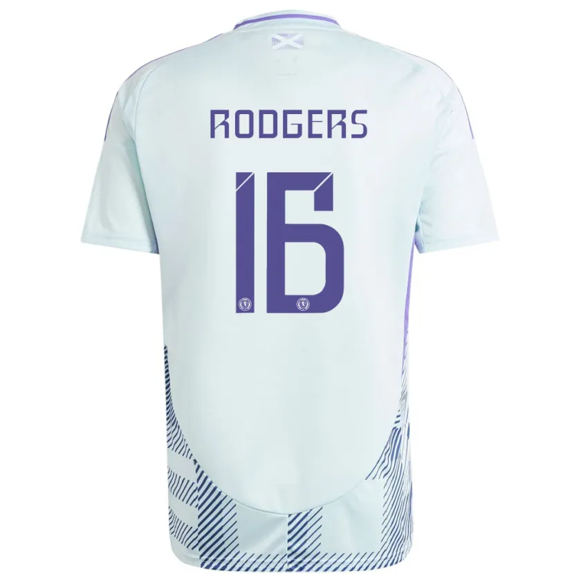 Danxen Heren Schotland Amy Rodgers #16 Licht Mintblauw Uitshirt Uittenue 24-26 T-Shirt