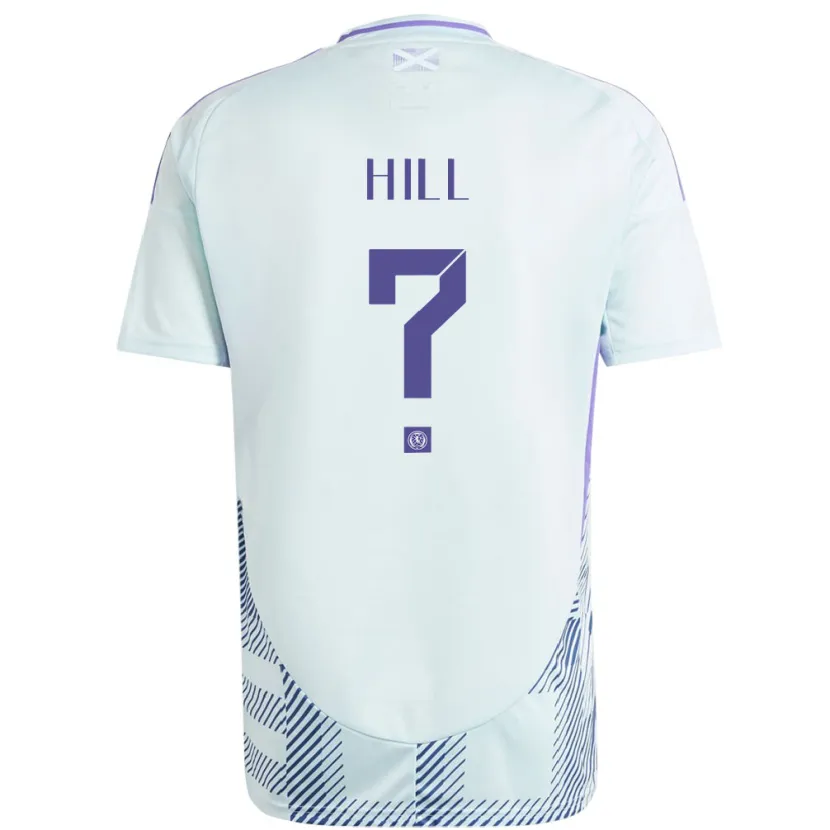 Danxen Heren Schotland Kathryn Hill #0 Licht Mintblauw Uitshirt Uittenue 24-26 T-Shirt