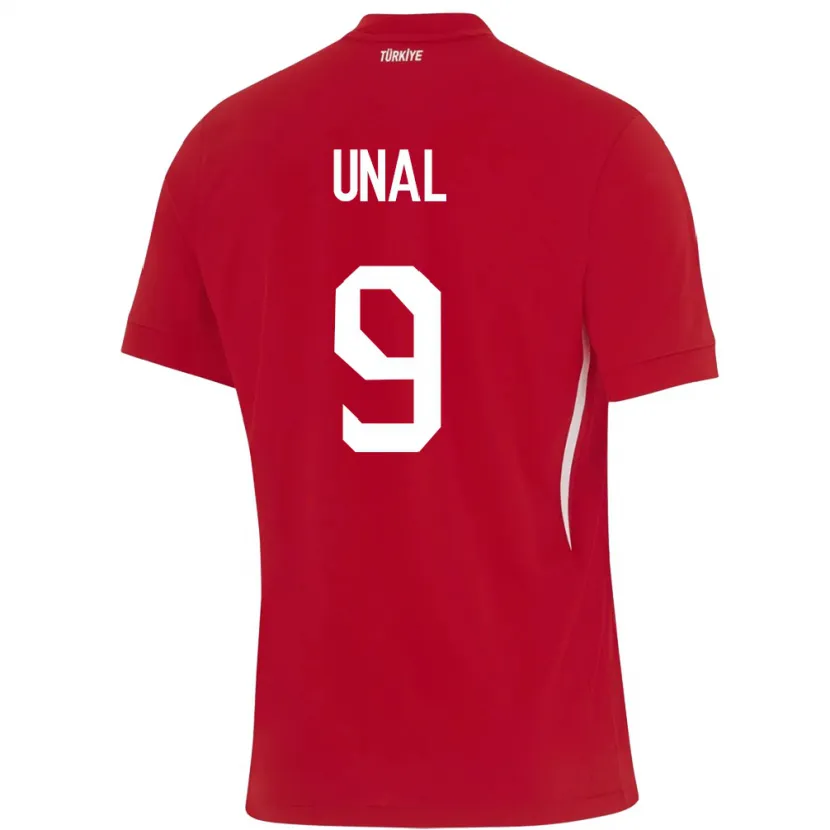 Danxen Heren Turkije Enes Ünal #9 Rood Uitshirt Uittenue 24-26 T-Shirt