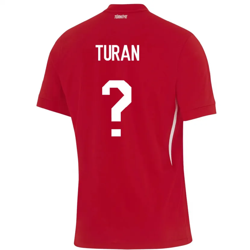 Danxen Heren Turkije Hasan Turan #0 Rood Uitshirt Uittenue 24-26 T-Shirt