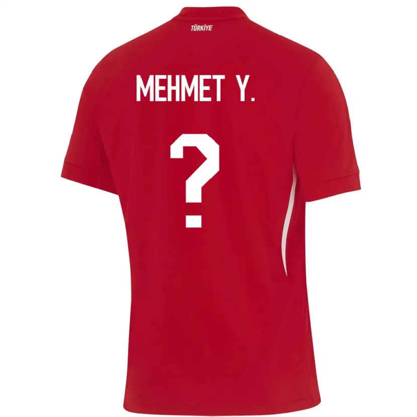 Danxen Heren Turkije Mehmet Yildirim #0 Rood Uitshirt Uittenue 24-26 T-Shirt